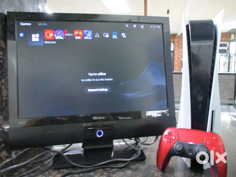 Sony PlayStation 5 CFI 1115A Console With Red Controller Power HDMI