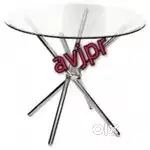 New glass top meeting round table office furnitures cafe table