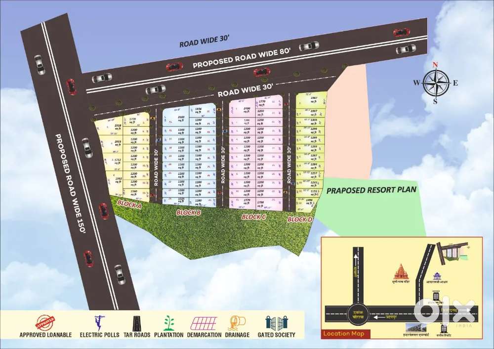 Sell plote 1000 se 2500 square feet plote available