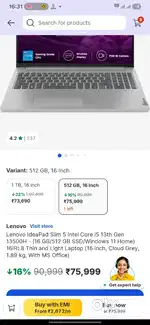Lenovo IdeaPad slim 5 laptop i5 13500H