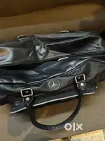 NEW NWT Mercedes Benz AMG black leather duffel bag