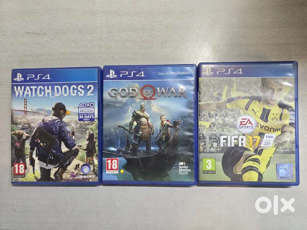 Ps4 cd - God of war, Fifa 17, Watch dogs 2