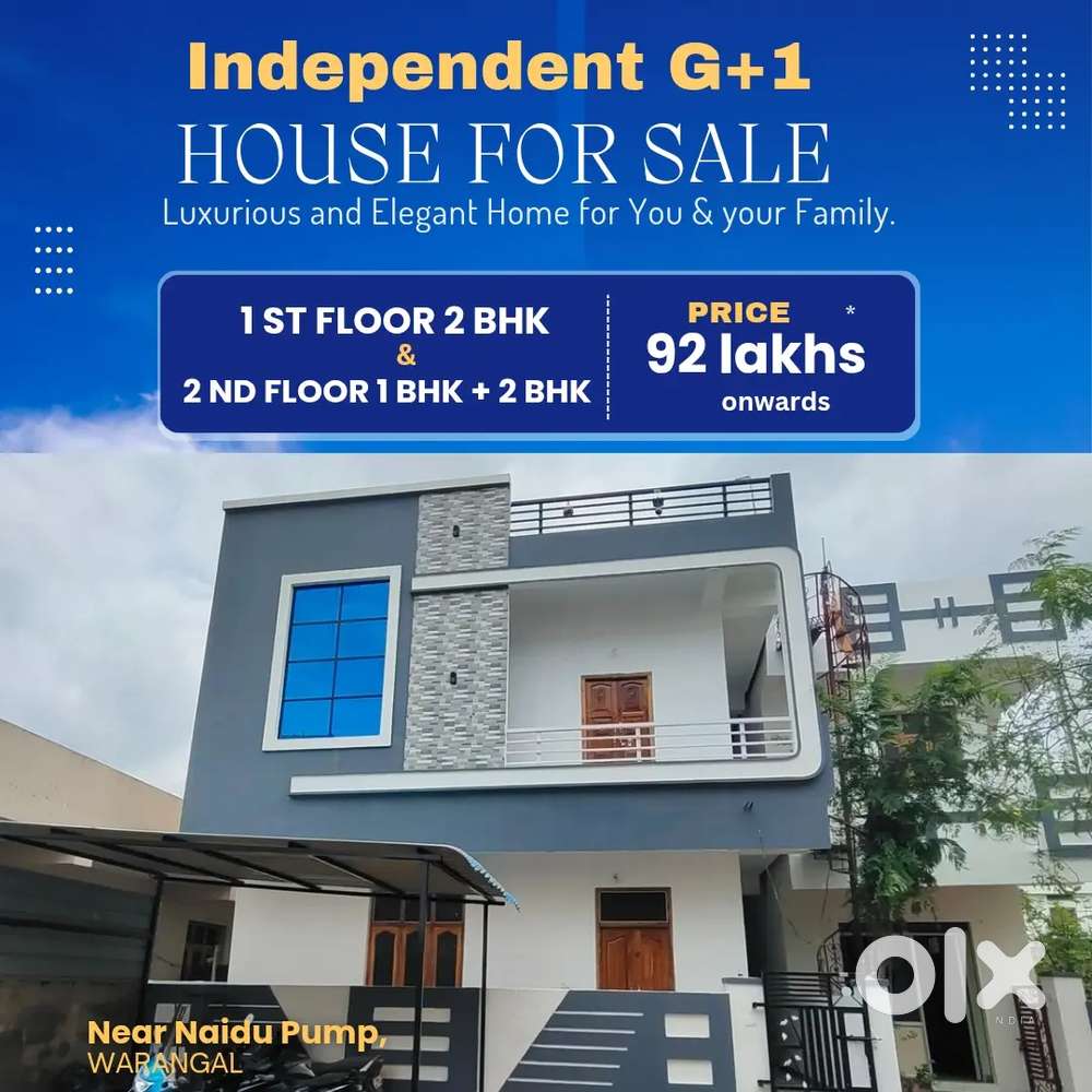 G+1 2 BHK independent house for sale in Warangal