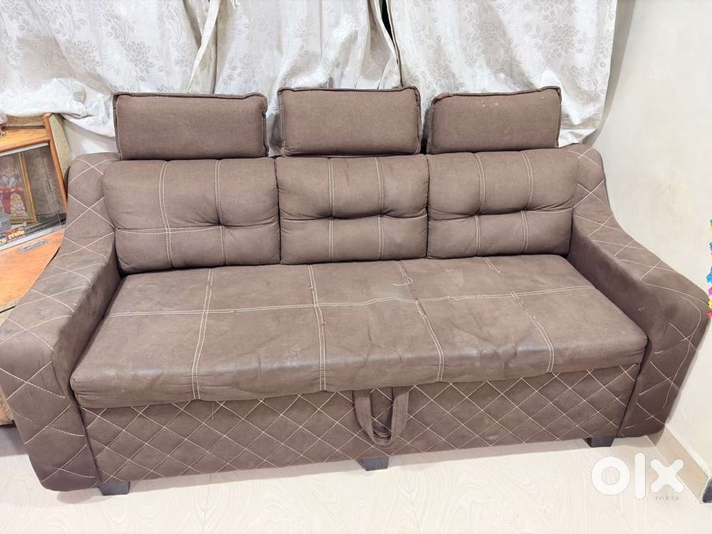 5-Seater Brown Sofa Set