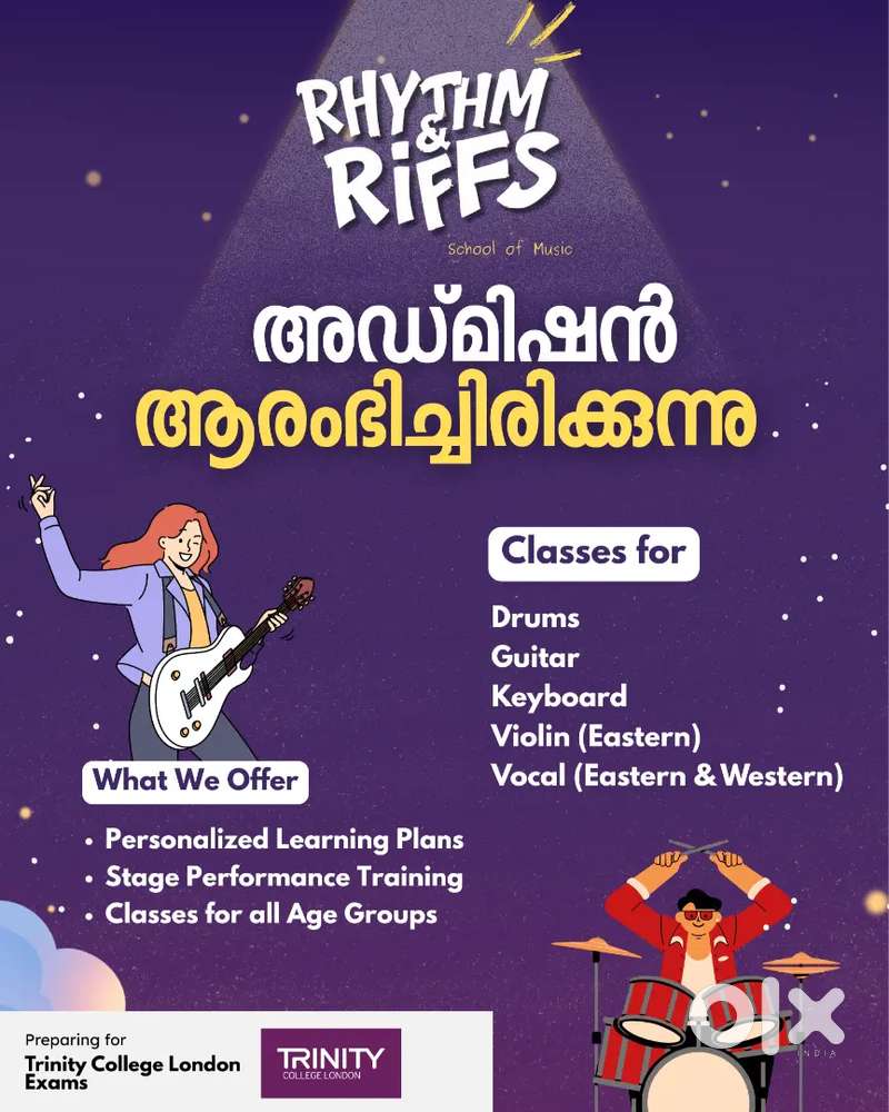Music Classes at Kattakkada (Trinity College London Syllabus)