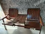 Sofa set and wooden chair