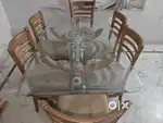 6 seater sheesam wood dinning table with chairs