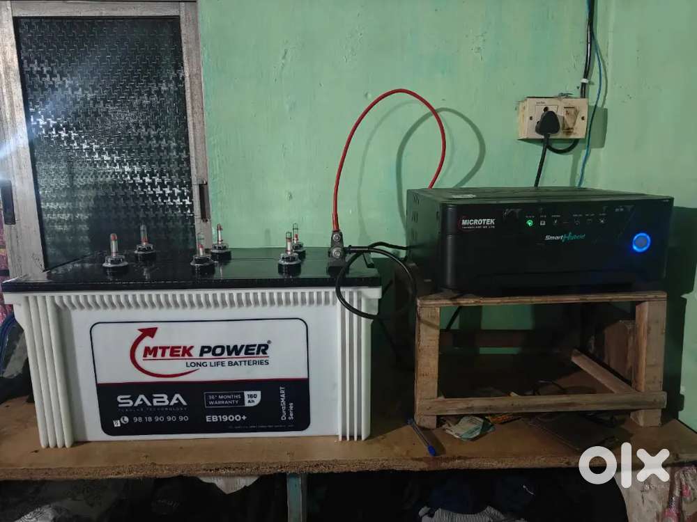 Microtek Inverter & battery160 ah read discription under warranty