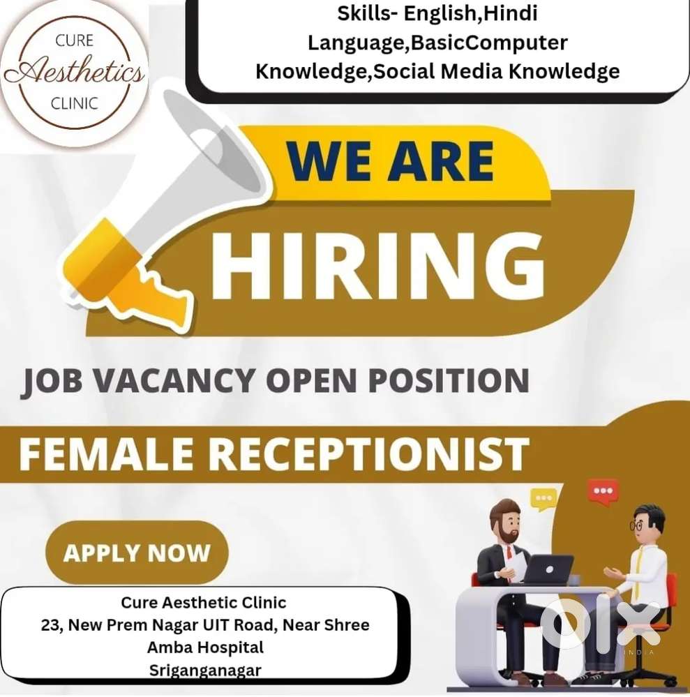 Need Recipnist For Aesthetic Clinic