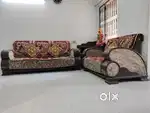 3 by 2 Wooden Sofa Set With Corner