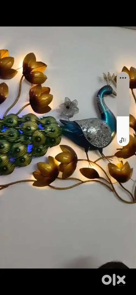 Decoration peacock with led light