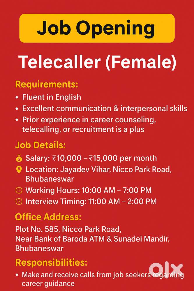 English Telecaller (Female)