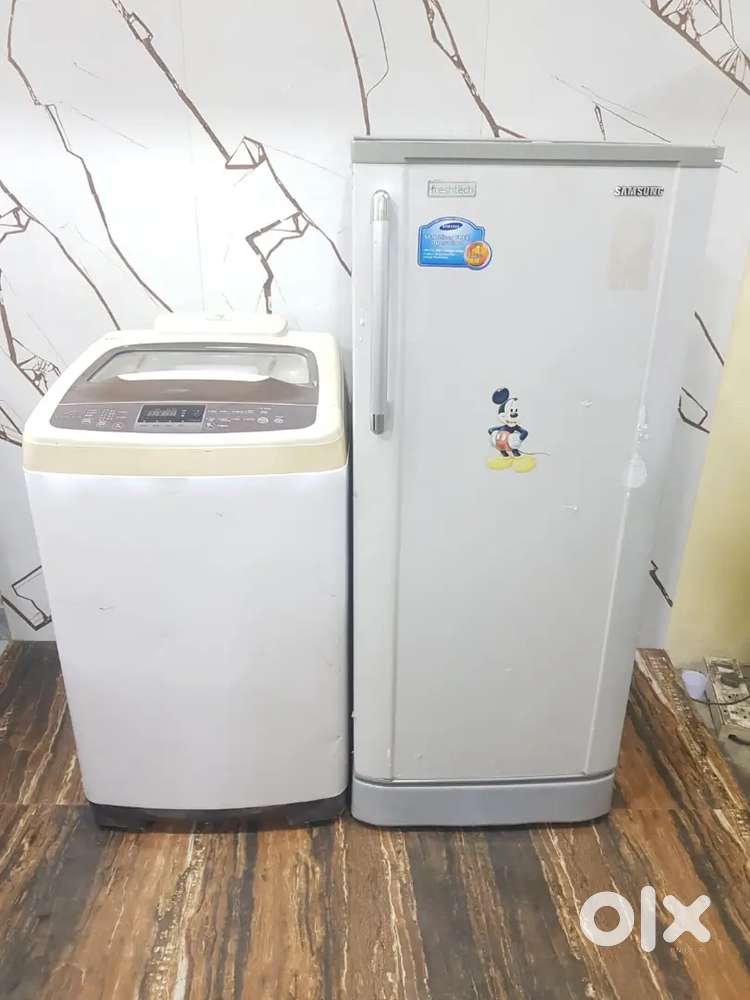 Samsung single door refrigerator and Samsung top load washing machine