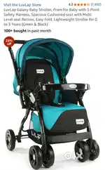 Luvlap baby stroller with babyhug mosquito net