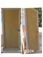 Fiber door and wooden door