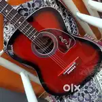 Hovner Brand new acoustic Guitar Glossy red
