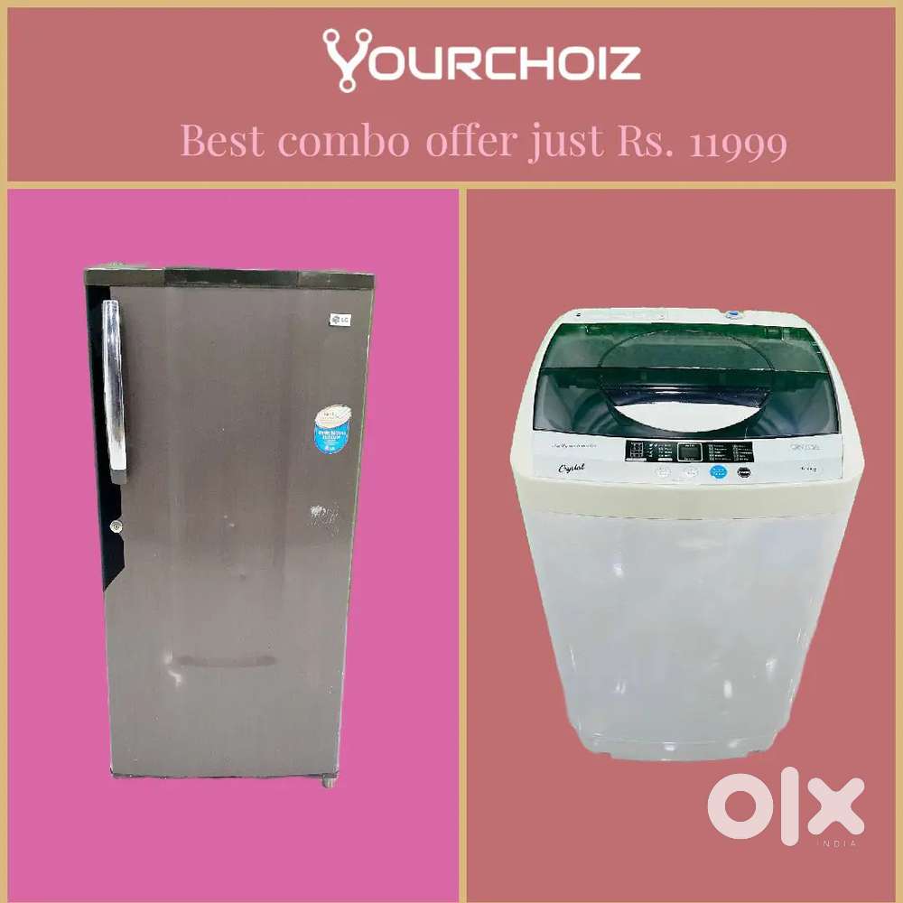 Onida top load fully automatic washing machine & lg single door fridge