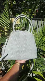 Allen Solly Animal Textured Structured Handheld Bag