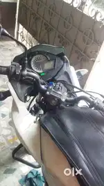 white colour bike  for  rough and tough  people