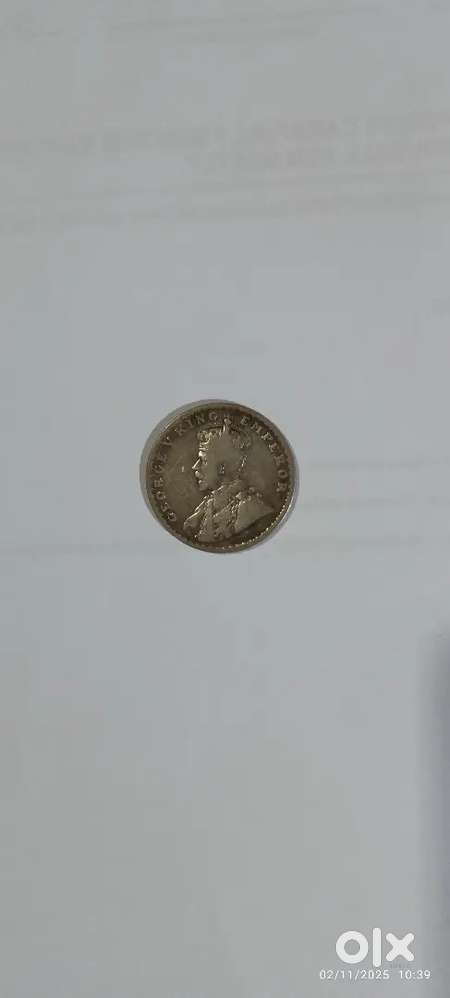 Antique One Rupees British Coin 1918