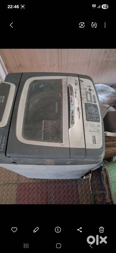 Samsung washing machine, 6.2 kgs,price negotiable