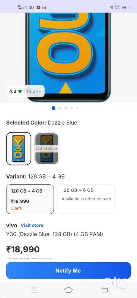 4gb ram 128 rom