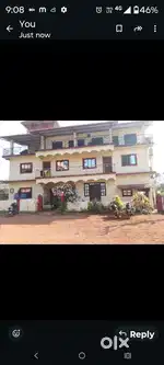 Available 3bhk and 2bhk flat 5km from mopa airport near 9 kitchen rent