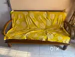 Three seater wooden sofa for sale