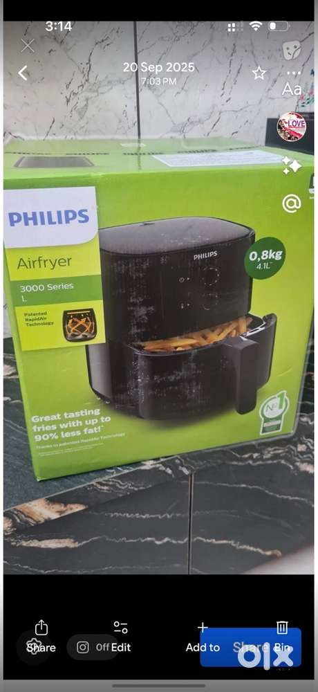 Seal pack air fryer