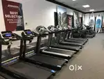 All gym equipment treadmill and exercise cycle