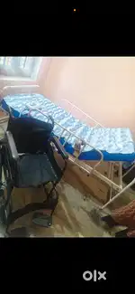Hospital bed, air bed and wheel chair