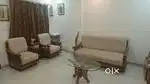 Teak wood Luxury 5 seater sofa set with glass top center table