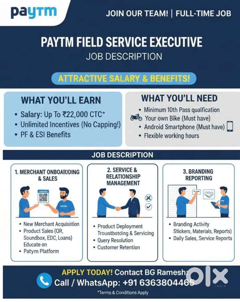 Paytm Field Service Excutive