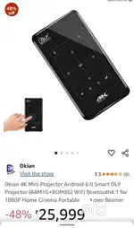 Projector 4k dlp mobile projector
