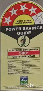 LG 422 liters Silver 4 star