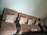 5 (3+1+1) seater sofa L shape counter table multipurpose study table