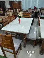 Marble Dinning table 4chair plus 2 seater bench available in starf