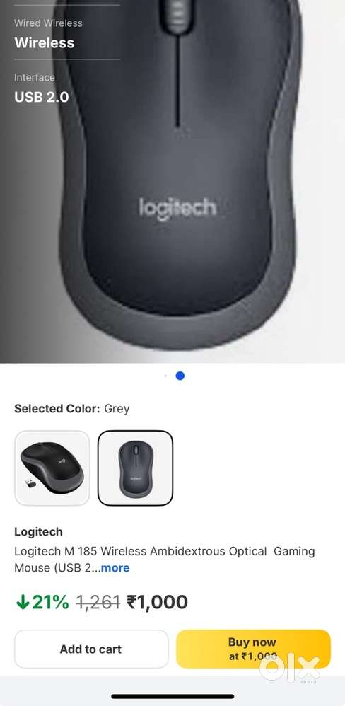 Sealed wireless mouse and wired keyboard for sale.