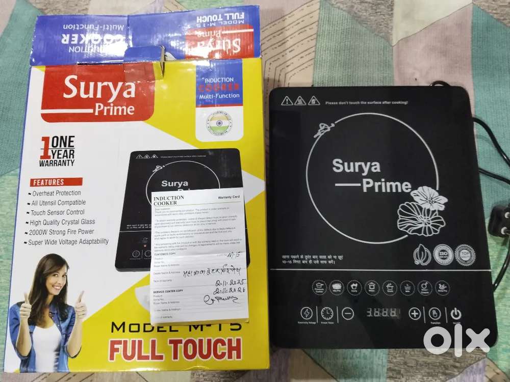 Induction fully new single used with 1 year warranty