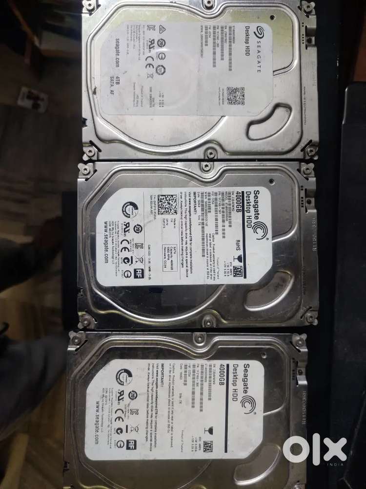 Desktop computer harddisk 4tb 3000₹, 1tb @1200 500gb @600