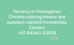 Chinese Master & Assistant Required