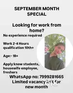 Work From Home Earn To Part-time & Full time