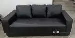 3 Seater Zuari Ottoman Leatherite Sofa with 3 Cushions
