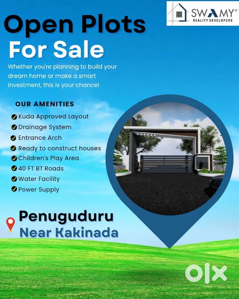KUDA LAYOUT OPEN PLOTS FOR SALE PENUGUDURU. KAKINADA