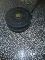 Gym  rod and 5kg weight rubber  plate