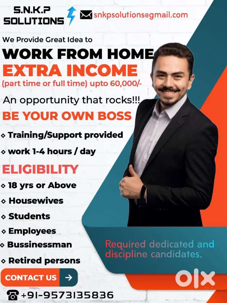 Work from home(learn with earn)