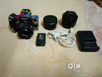 Canon m50- 15.45mm lens canon 50mm 1.8 viltrox adaptor battery charger
