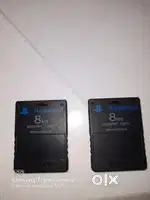 2 Sony PS2 memory card 8mb  (Magic gate genuine sony)