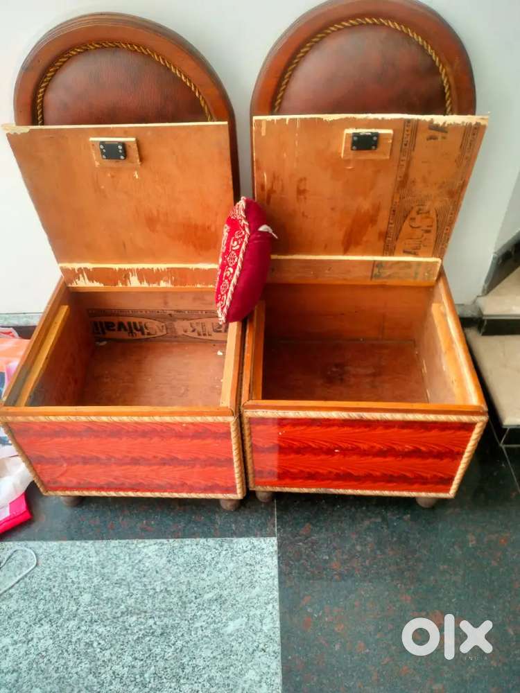 Wooden sofa (satii) with good storage space. *Negotiable *
