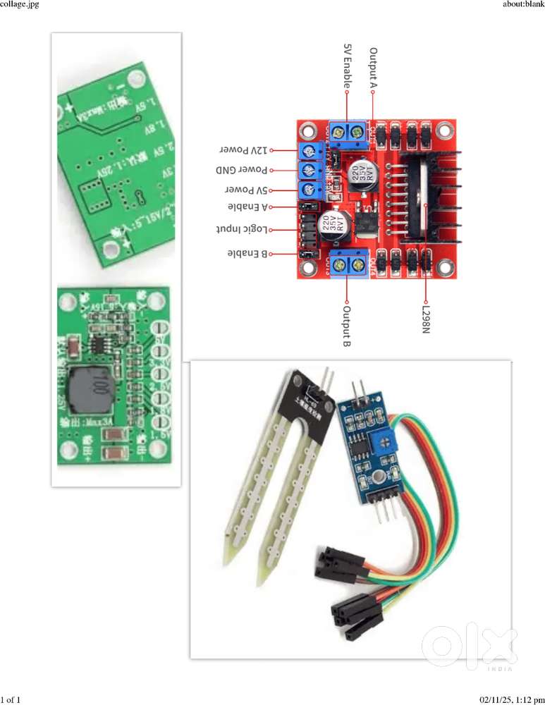 L298N + Buck Converter CA 1235 easy to use + Soil Sensor with AO to DO